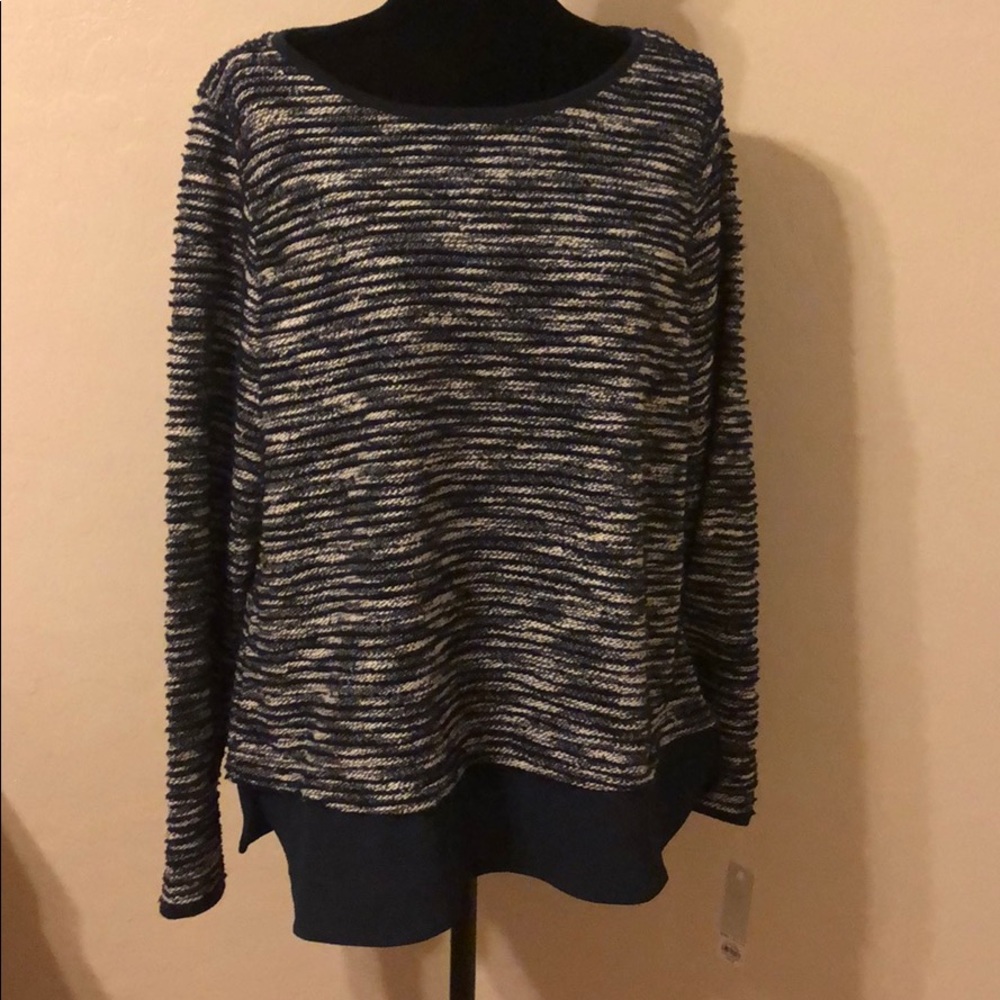 Navy tweed sweater